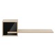 0162.GM41 Curtys ράφι τοίχου με ντουλάπι 130x25x40εκ. Sonoma Oak / Μαύρη γυαλιστερή λάκα  Sonoma Oak / Μαύρη γυαλιστερή λάκα 130