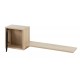 0162.GM41 Curtys ράφι τοίχου με ντουλάπι 130x25x40εκ. Sonoma Oak / Μαύρη γυαλιστερή λάκα  Sonoma Oak / Μαύρη γυαλιστερή λάκα 130