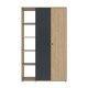 0181.GM35 Ritmo ντουλάπα - βιβλιοθήκη 122x58x200εκ. Natural Oak / Anthracite Natural Oak / Anthracite