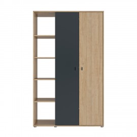 0181.GM35 Ritmo ντουλάπα - βιβλιοθήκη 122x58x200εκ. Natural Oak / Anthracite Natural Oak / Anthracite