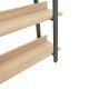 197-000290 Βιβλιοθήκη Almond pakoworld σε oak-μαύρη απόχρωση 120x29x185εκ