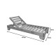 363-000013 Ξαπλώστρα Zalka pakoworld L1 σε φυσική απόχρωση 66x197x28εκ