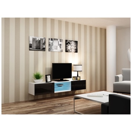 60-20132 TV stand VIGO GLASS fronts- 2 pcs/ black DIOMMI CAMA-VIGO-RTV-GLASS 180 FRONT CZA(2SZT)