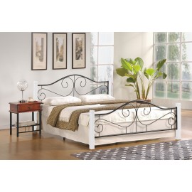60-21964 VIOLETTA 16 bed, color: ecru / black DIOMMI V-CH-VIOLETTA_160-LOZ-BIAŁY