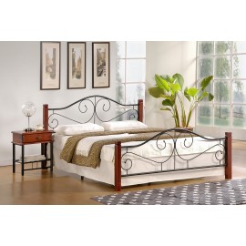 60-21965 VIOLETTA bed color: ant. cherry/black DIOMMI V-CH-VIOLETTA_160-LOZ-CZEREŚNIA_ANT.