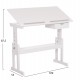 ΓΡΑΦΕΙΟ/ΣΧΕΔΙΑΣΤΗΡΙΟ ΠΑΙΔΙΚΟ ASCENT HM18289 MDF ΣΕ ΛΕΥΚΟ 109x55x87,5Υεκ