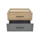 072-000104 Κομοδίνο Sonlen pakoworld mdf σε sonoma-ανθρακί απόχρωση 60x40x44.5εκ