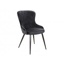 80-2568 CHAIR LOTUS VELVET BLACK FRAME / BLACK BLUVEL 19 DIOMMI LOTUSVCC