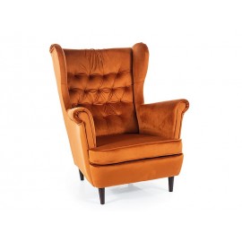 80-2908 FOTEL HARRY VELVET CYNAMON BLUVEL 4215 / WENGE
