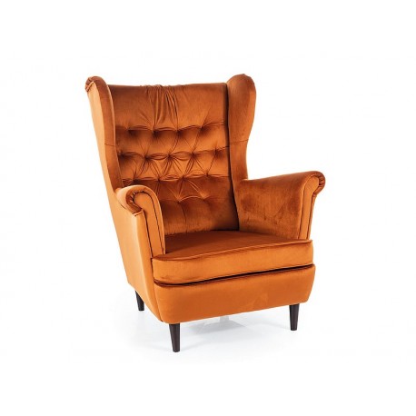 80-2908 FOTEL HARRY VELVET CYNAMON BLUVEL 4215 / WENGE