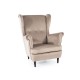 80-2873 FOTEL LORD VELVET C. BEŻ BLUVEL 40 / WENGE
