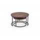 60-29301 JAVA set of 2 c. tables, walnut / black