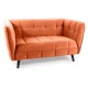 80-2671 SOFA CASTELLO 2 VELVET CYNAMON BLUVEL 4215 / WENGE