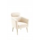 60-21510 MELISA  leisure armchair cream / gold DIOMMI V-CH-MELISA-FOT-KREMOWY