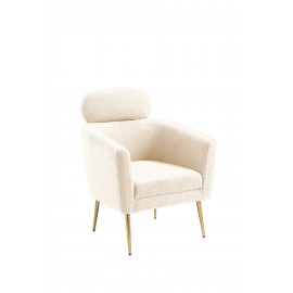 60-21510 MELISA  leisure armchair cream / gold DIOMMI V-CH-MELISA-FOT-KREMOWY