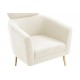 60-21510 MELISA  leisure armchair cream / gold DIOMMI V-CH-MELISA-FOT-KREMOWY
