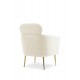 60-21510 MELISA  leisure armchair cream / gold DIOMMI V-CH-MELISA-FOT-KREMOWY