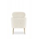 60-21510 MELISA  leisure armchair cream / gold DIOMMI V-CH-MELISA-FOT-KREMOWY