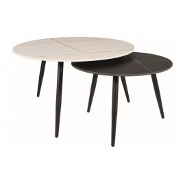 80-2804 ŁAWA KORA B BIAŁY MAT/CZARNY MAT FI80 FI60/ CZARNY ZESTAW
