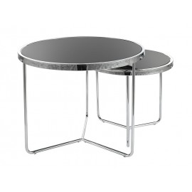 80-3387 ŁAWA SALVA KOLOR CZARNY/CHROM (ZESTAW)
