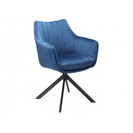 80-2550 Επενδυμένη καρέκλα Azalia 61x44x86 μαύρη μεταλλική βάση/navy velvet bluevel 86 DIOMMI AZALIAVCG