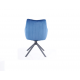80-2550 Επενδυμένη καρέκλα Azalia 61x44x86 μαύρη μεταλλική βάση/navy velvet bluevel 86 DIOMMI AZALIAVCG