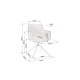 80-2550 Επενδυμένη καρέκλα Azalia 61x44x86 μαύρη μεταλλική βάση/navy velvet bluevel 86 DIOMMI AZALIAVCG