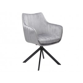 80-1515 Επενδυμένη καρέκλα Azalia 61x44x86 μαύρη μεταλλική βάση/γκρι βελούδο bluvel 14 DIOMMI AZALIAVCSZ