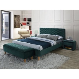 80-2551 Επενδυμένο κρεβάτι Azurro 160x200 με Βελούδο σε χρώμα Πράσινο DIOMMI AZURROV160ZD