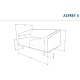 80-1529 ΚΑΝΑΠΕ ASPREY 2 VELVET GRAY BLUVEL 14 / WENGE DIOMMI ASPREY2VSZ14