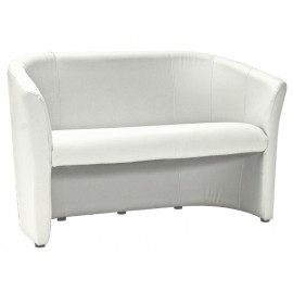 80-2304 Καναπές TM-2 126x60x76 εκ χρώμα Λευκό EK-26/Wenge DIOMMI TM2BIP