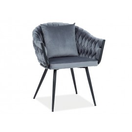 80-2076 ΚΑΡΕΚΛΑ NUVO VELVET ΜΑΥΡΟ ΠΛΑΙΣΙΟ / ΓΚΡΙ BLUVEL 14 DIOMMI NUVOVCSZ
