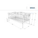 80-1572 ΚΡΕΒΑΤΙ BIRMA 90X200 ΛΕΥΚΟ DIOMMI BIRMAB