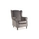 80-1551 ΠΟΛΥΘΡΟΝΑ BARON VELVET GREY BLUVEL 14 / WENGE DIOMMI BARONV14