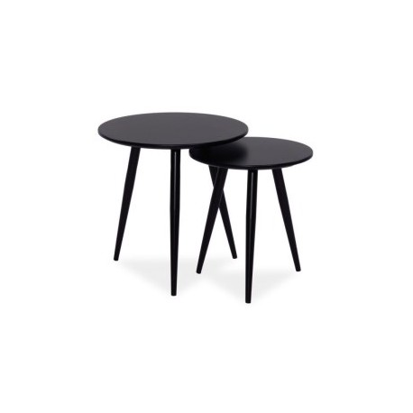 80-1603 Σετ τραπεζιού Cleo 50x50x50 μαύρος μεταλλικός σκελετός/MDF DIOMMI CLEOSCZ