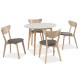 80-1888 ΤΡΑΠΕΖΙ LARSON WHITE / WHITE OAK FI 90 DIOMMI LARSONBDB90