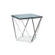 80-2291 ΤΡΑΠΕΖΙ SILVER B SMOKE / ΑΣΗΜΙ 50X50 DIOMMI SILVERBSC