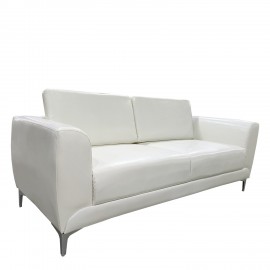 14290046 Καναπές Τριθέσιος ArteLibre ELFRIC Λευκό PU 190x81x81cm Λευκό