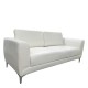 14290046 Καναπές Τριθέσιος ArteLibre ELFRIC Λευκό PU 190x81x81cm Λευκό