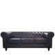 14290072 Καναπές Τριθέσιος ArteLibre AVERY Σκούρο Καφέ PU 208x90x73cm Καφέ