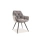 80-1620 CHERRY VELVET CHAIR ΜΑΥΡΟ ΠΛΑΙΣΙΟ / ΓΚΡΙ BLUVEL14 DIOMMI CHERRYVCSZ