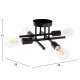 ΦΩΤΙΣΤΙΚΟ ΟΡΟΦΗΣ ΠΟΛΥΦΩΤΟ LIGHTY HM7428.11 ΜΕΤΑΛΛΟ ΣΕ ΜΑΥΡΟ 28x28x15Υεκ.