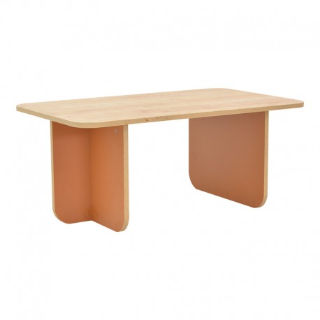 197-000312 Τραπέζι Bοca pakoworld σε oak-κεραμιδί απόχρωση 100x60x42εκ