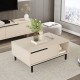 176-000234 Τραπέζι σαλονιού Frixton pakoworld σε cappuccino απόχρωση 90x60x37.5εκ
