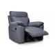0051.MS05DG Boston πολυθρόνα Relax με χειροκίνητη ανάκλιση 101x100x102εκ. Γκρι Σκούρο ύφασμα