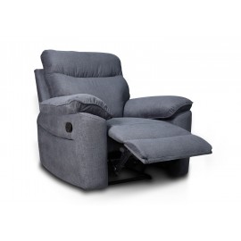 0051.MS05DG Boston πολυθρόνα Relax με χειροκίνητη ανάκλιση 101x100x102εκ. Γκρι Σκούρο ύφασμα