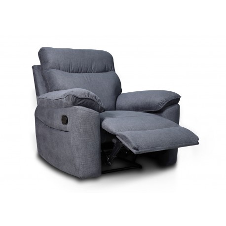 0051.MS05DG Boston πολυθρόνα Relax με χειροκίνητη ανάκλιση 101x100x102εκ. Γκρι Σκούρο ύφασμα