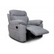 0051.MS05LG Boston πολυθρόνα Relax με χειροκίνητη ανάκλιση 101x100x102εκ. Γκρι ανοιχτό ύφασμα