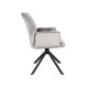 80-1674 CHAIR BOOGIE II VELVET BLACK FRAME / ΓΚΡΙ ΜΠΛΟΥΒΕΛ 14 DIOMMI BOOGIEIIVCSZ