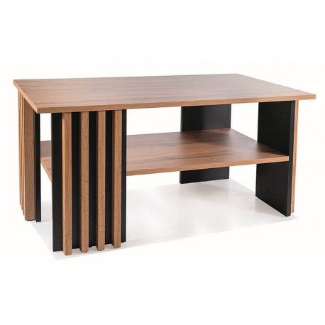 80-3288 ŁAWA EVITA DĄB ARTISAN / CZARNY 100X60